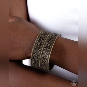 Eclectic European Brass Bracelet
